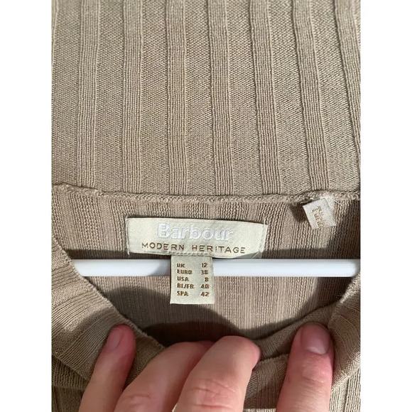 Barbour Amal Knitted Jumper‎ in Light Fawn - Picture 10 of 12